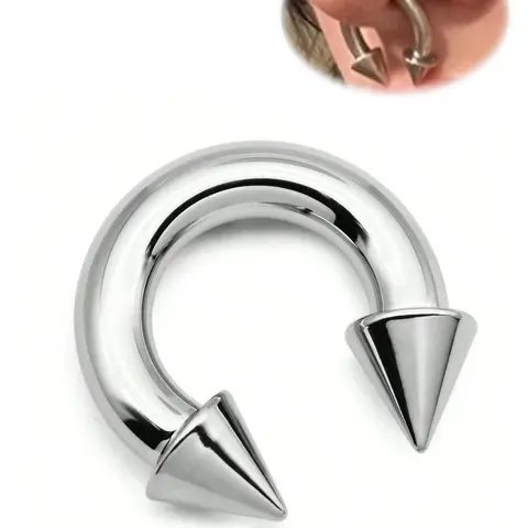 Stainless Steel Spike Nose Ring, Fashionable Nose Ring for Women & Men for Party, Daily Clothing Decor, Trendy All-match & Exquisite Jewelry for Birthday Gift, Nose Piercing Jewelry, Pierce