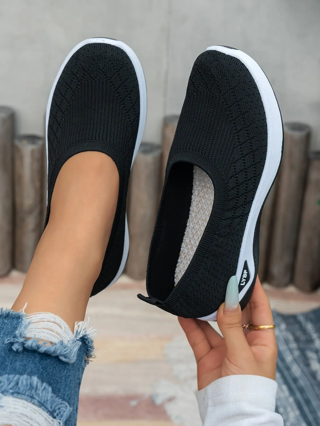 Women's New Versatile Multi-Color Mesh Mom Walking Shoes, Casual Daily Shoes, Soft Elastic Heel, Anti-Slip, Slip-On, Breathable, Lightweight, Comfortable