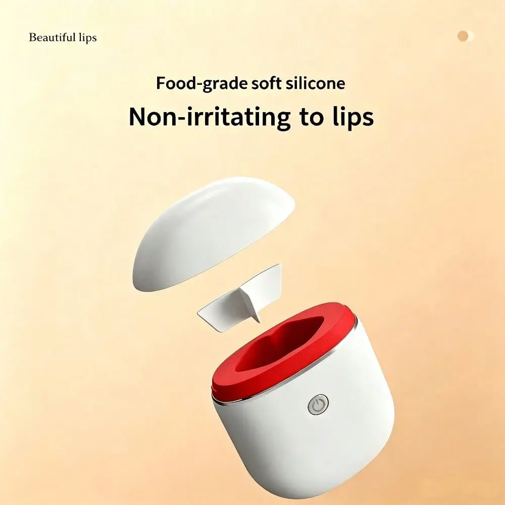 Lightweight lip plumping instrument, electric lip plumper. 3 adjustable suction settings, switchable lip shaping modes for Apple Lips and Dudu Lips. Lip-safe silicone material, 300mAh Type-C rechargeable, great for home & travel lip care.