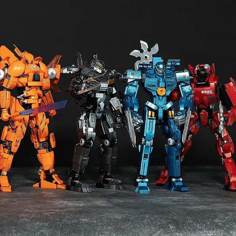 2026 new hot item KBOX Pacific Hunter Robot building blocks Mecha Warrior Assembling toys film character model ABS plastic children gift