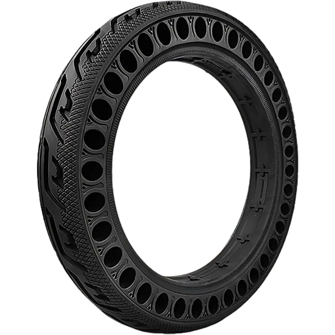 Bicycle Solid Tire 14x2.125, Rubber Airless Honeycomb Tires, 14 Inch Puncture Proof Tire for Electric Bike