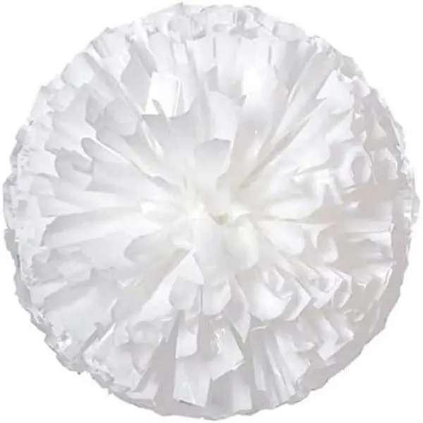 2 Pack pom poms Cheerleading with Baton Handle Plastic  Poms Cheerleading Pompoms for  Party Dance Team Accessories Cheering Squad Spirit (A-White)