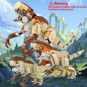 119/321/744pcs New Sci-fi Movies Jurassic World Indominus Rex Dinosaur Building Blocks, Building Block Set, Triceratops Tyrannosaurus Rex Model Bricks Toys