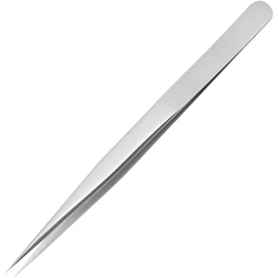 Precision Tweezers, Stainless Steel Pointed Tweezers for Craft, Electronics, Soldering, Medical and Experimental Work, Jewelry-Making, Industrial Tweezers