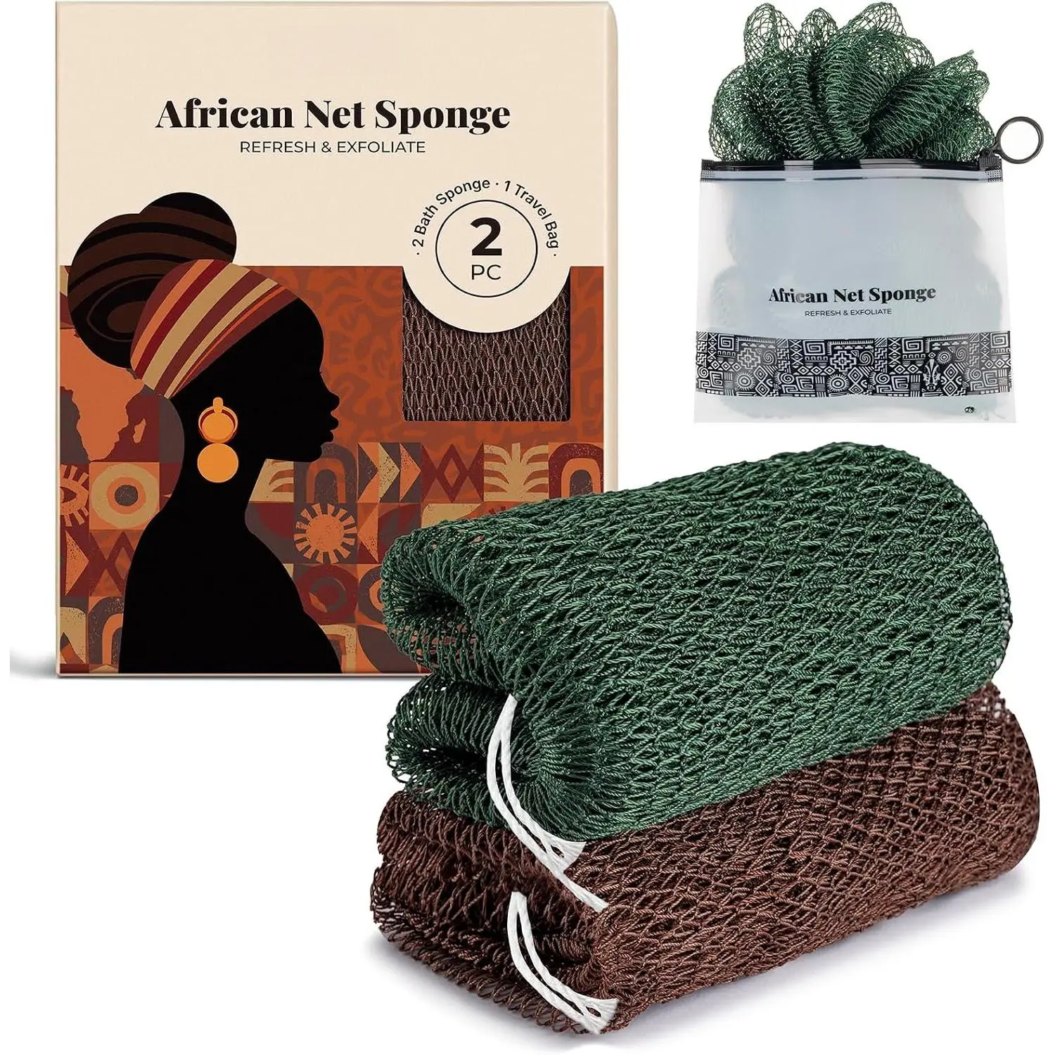 Net Sponge Authentic, Shower Loofah  Bath Sponge |   for Women and Men Daily Use  Care, Travel Portable Bath Accessories  Gifts