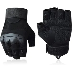Outdoor Fingerless Gloves for Men - Driving, Hiking, Biking & Motorcycle Gloves