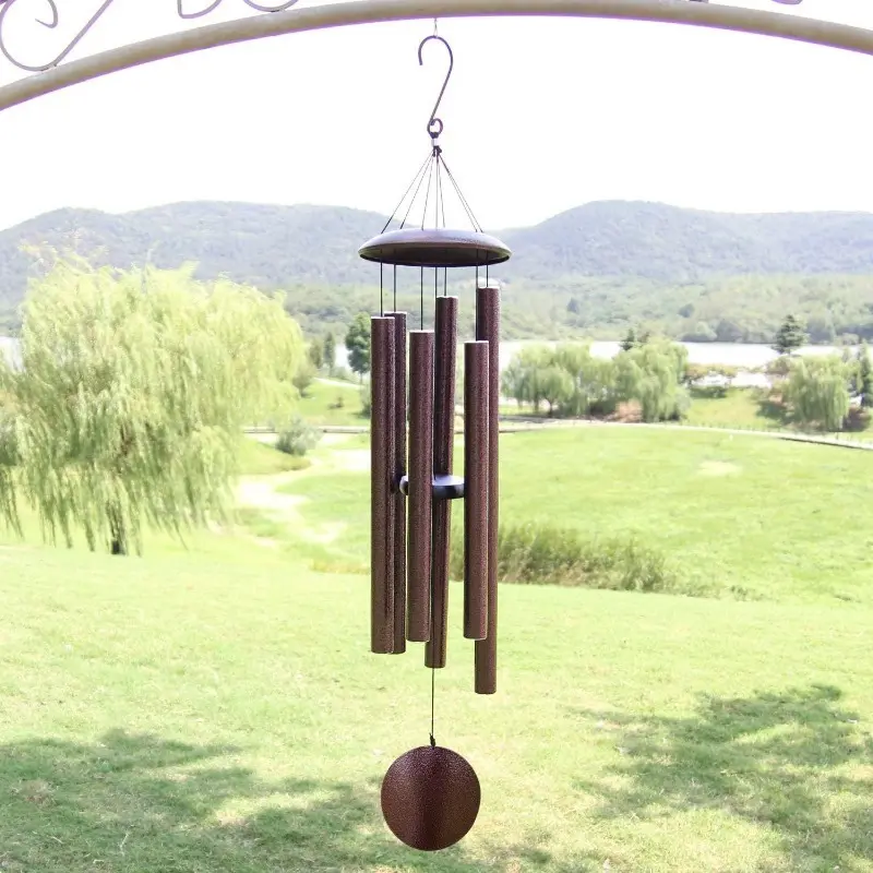 Large 53-inch Wind Chime with Deep and Soothing Tones, Featuring 6-tube Metal Musical Wind Chimes. Suitable As Sympathy Gifts, Commemorative Presents, Valentine's Day Gifts, and Outdoor Decorations