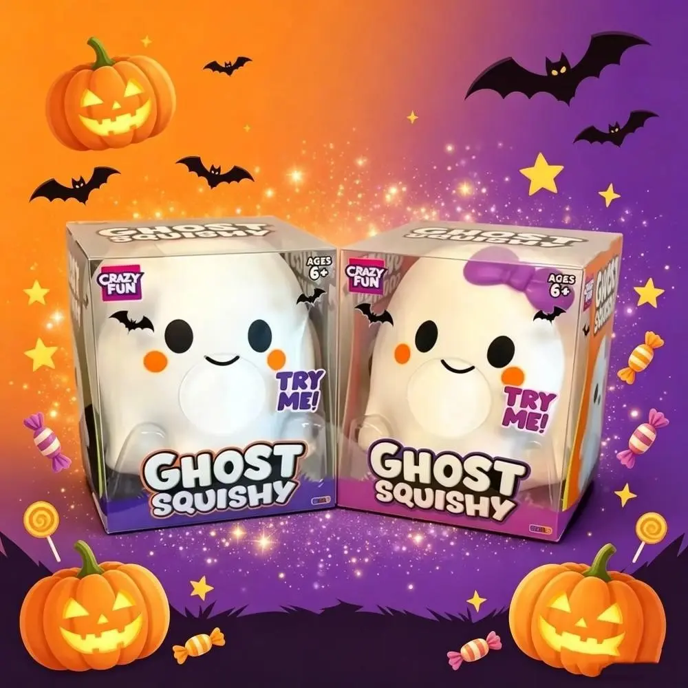 Halloween Ghost Squishy Toy, Soft and Cute Stress Relief Toy, Perfect for Halloween Fun, Ideal Gift for Kids and Adults