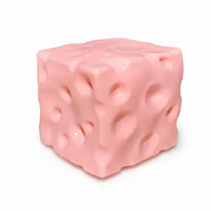 Cheese Block Gummy Toy, Tpr Shell Filled with Vaseline, Soft Squeeze Stress Relief Toy, Relieves Stress, Fun and Relaxing