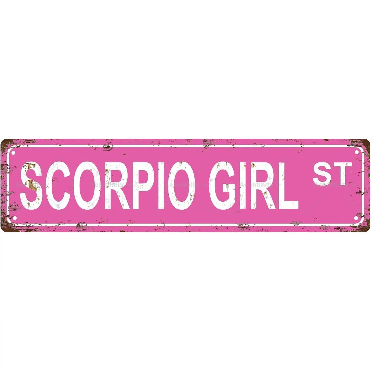 SCORPIO GIRL Zodiac Sign Metal Tin Sign - Vintage 16x4 Inch Street Sign for Home, Room, Bathroom, Bar, Cafe & Garage Decor - Astrology Wall Art - TikTok Trending Zodiac Decor Decorative Plaque Yard Sign