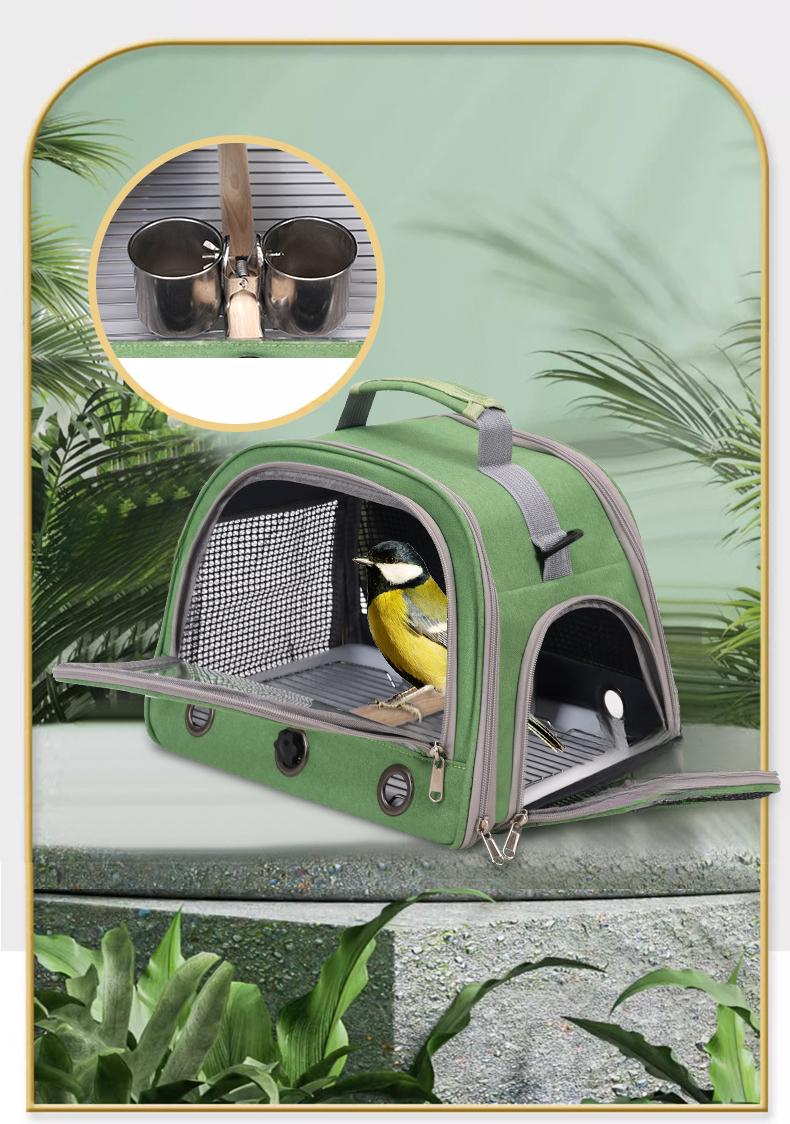 Parrot Bag, Bird Bag, Cross-Body Breathable Bird Walking Bag, Cockatiel Outing Portable Shoulder Transparent Bird Travel Bag Bird Carrier Backpack - Pet Travel Cage with Upgraded Tray and Standing Perches, Breathable & Portable, for Small Birds Parrot Bag, Bird Bag, Cross-Body Breathable Bird Walking Bag, Cockatiel Outing Portable Shoulder Transparent Bird Travel Bag Bird Carrier Backpack - Pet Travel Cage with Upgraded Tray and Standing Perches, Breathable & Portable, for Small Birds