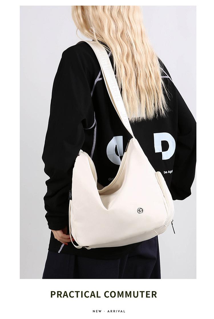 Nylon bucket bag, niche high-end large-capacity commuter tote bag, shoulder bag, multifunctional backpack