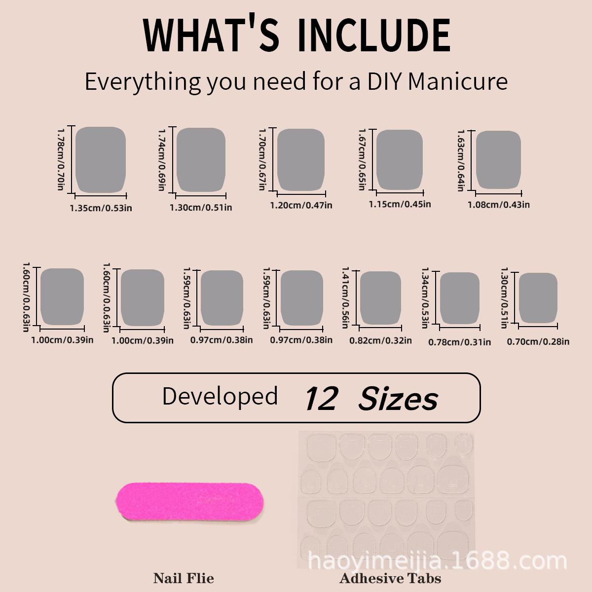 Wearable Nails, Removable Solid Color Nail Stickers, Wholesale of Finished Fake Nails, Short Style Manicure