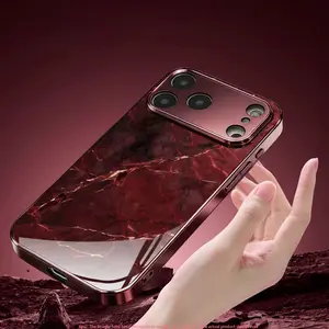 Wine-red marble pattern phone case for Samsung Galaxy Note 8/Note 9/Note 10/Note 10+/Note 20/Note 20 Ultra/S8+/S9+/S10/S10+ Full coverage, stylish and luxurious, high-value protective case