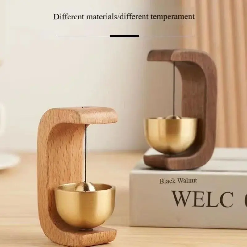 Wooden Doorbell, Suction Type Entrance Wind Chime, Door Opening Reminder Bell, Housewarming Gift, Solid Wood Dopamine Doorbell