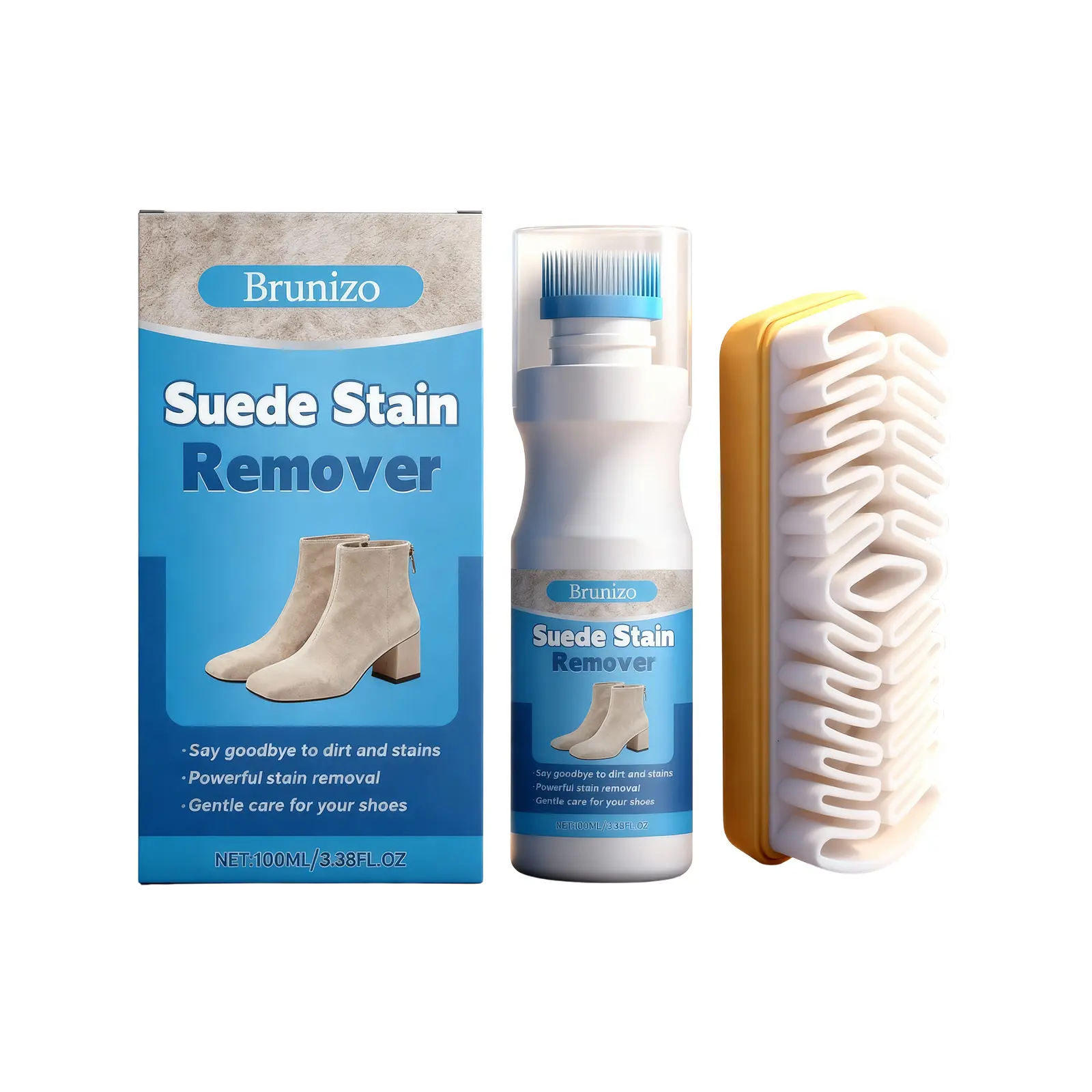 Brunizo Fleece Cleaning Set, A Special Cleaning And Cleaning Agent For Fleece Surfaces, Including Fur Snow Boots And Frosted Shoes