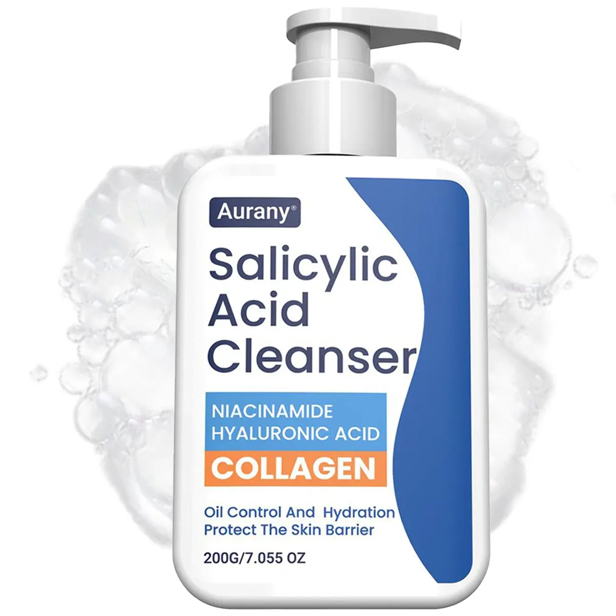 Salicylic Acid Daily Gentle Cleanser, Foaming Facial Wash for Blemish Skin For All Skin, Cleansing, Brightening, Removes Impurities, Brightens Dull Skin For ClearComplexion, Prevents Blackheads and Soothes Irritation, Foaming Face Wash-200G