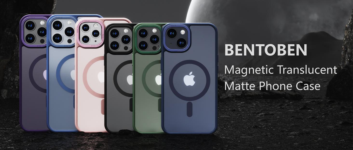 Magnetic for Samsung Galaxy S24 Plus Case [Compatible with Magsafe] Translucent Matte Slim Thin Shockproof Anti-Yellow Women Men Protective Phone Cases Cover for Samsung S24 Plus 6.7", Black