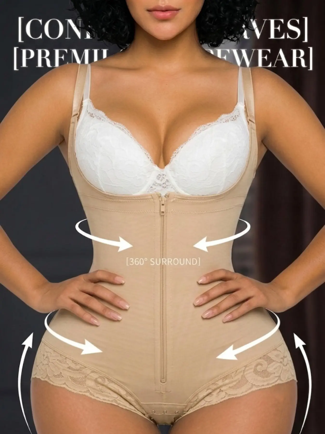 1 Count Women's Butt Lifting & Tummy Control Shapewear Bodysuit, Fajas, Colombian Shapewear, Fitness Shapewear, Solid Color Hourglass Jumpsuit, Waist Trainer, Suitable For Various Occasions, Sports
