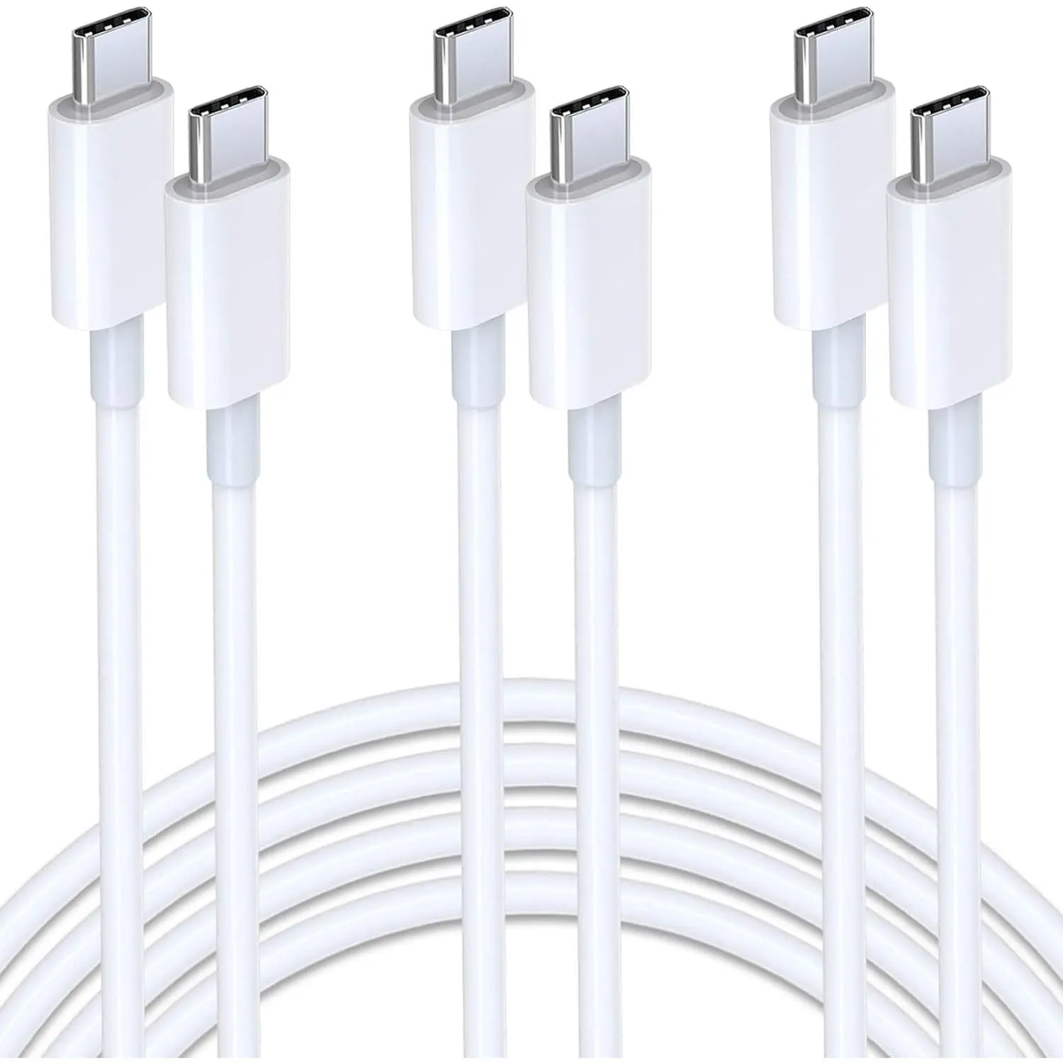 USB C to USB C  3-Pack 6Feet 60W   Data Sync Type-C Cord |   Quick Charger for  17 Pro Max  16 Pro Max  15 Pro Max Full fit Android Phone Pad USB-C devices