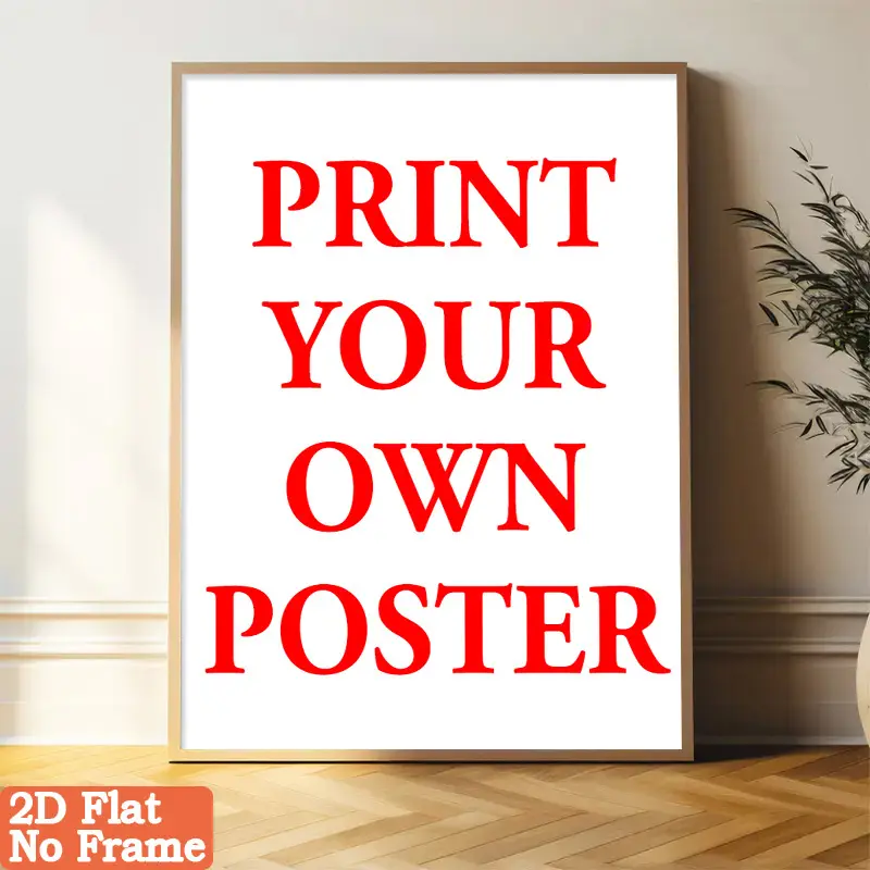 2D Flat, 2D Flat, 2D Flat 1pc Frameless Custom Poster Canvas Wall Art, Personalized Canvas Print, Customizable Wall Decor, Custom Poster Wall Art, Modern Design for Bedroom, Dorm, Home Office, Ideal Custom Gift