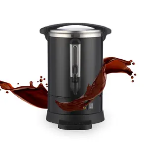 Stainless Steel Electric Coffee Urn, 12L/14L/18L Large Capacity, Double Wall Insulation, Hot Drinks & Hot Water Dispenser for Parties, Weddings, Catering & Buffets