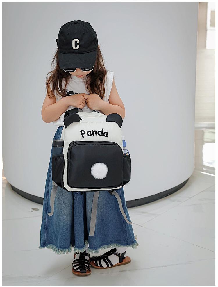 Kindergarten Color-Block Canvas Backpack 2026 Back-to-School Season Children's Fashion Backpack Baby Anti-Lost School Bag