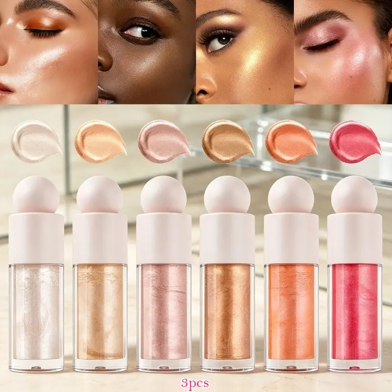 Bottled Liquid Highlighter, Fine Pearlescent Texture, Smooth & Easy to Blend, Natural Brightening, Multi‑Purpose Contour Highlight Liquid