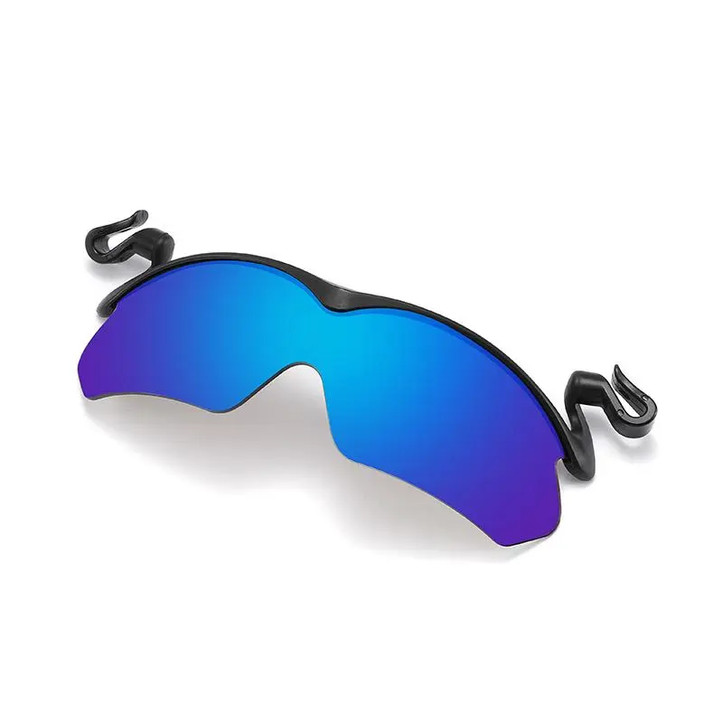 Flip-up Tinted Visor Glasses for Caps, All Seasons Lightweight Wide-View Eyewear with UV Protection for Outdoor Sports & Tunnels, Drivers, Clip-On, Eye-Friendly, Detachable, 360° Flip-Up Polarized Clip-On Lens, Carabiner, Bikes, Adults, Compact, Polarized