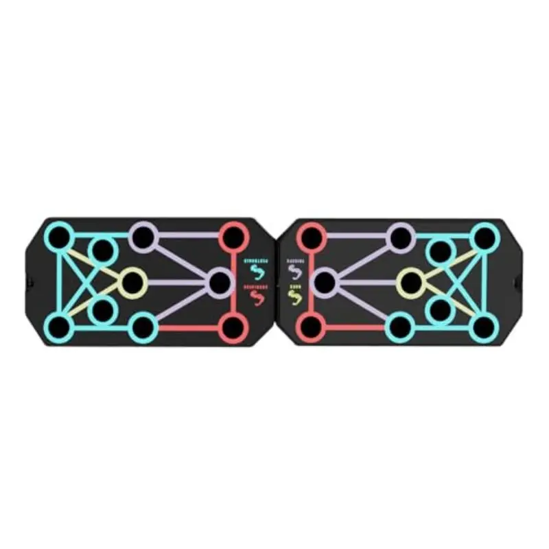 24-In-1 Folding Push-Up Board Home Fitness System - Multifunctional Upper Body Strength Training Equipment with Color Coded Workout, ABS Non-Slip Surface and Portable Design for Chest, Back, Triceps, Shoulders - Manual Operation, No Power Required