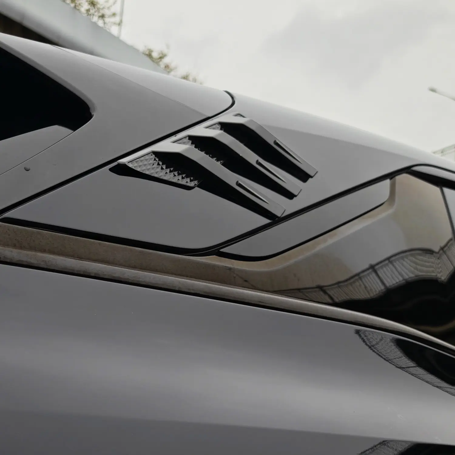 Car Leaf Board Stickers, Fender Engine Cover Decor, Intake Port Decoration, Side Blade Sticker, External Accessories, Rear Glass Wing Decal, Vent Sticker