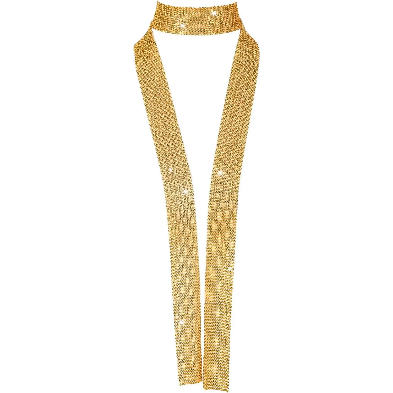 Sequin Scarf, Long  Skinny Scarf, Sparkly Glitter Tie Necktie Belt for Party Prom Wedding Daily