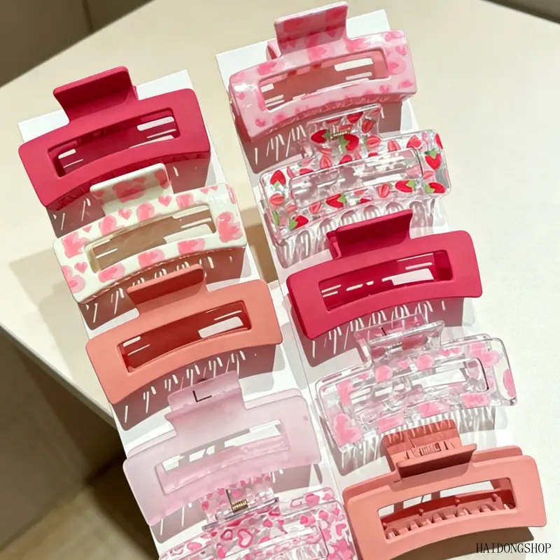 5/10Pcs Multi-Color Square Hair Clip Pack, Cute Girly All-Season Hair Barrettes For Teen Girls, Lightweight Non-Slip Daily Hair Decor, Versatile Accessory For School Casual Street Back To School Small Gift Outfits