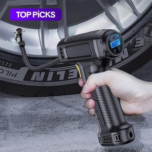 portable car cordless/corded tire inflator, digital display tire inflator, for motorcycle, suv, truck, automotive, air compressors, cordless tire inflator, tire pressure monitor, vehicle tire inflator, emergency air pump, wireless tire inflator