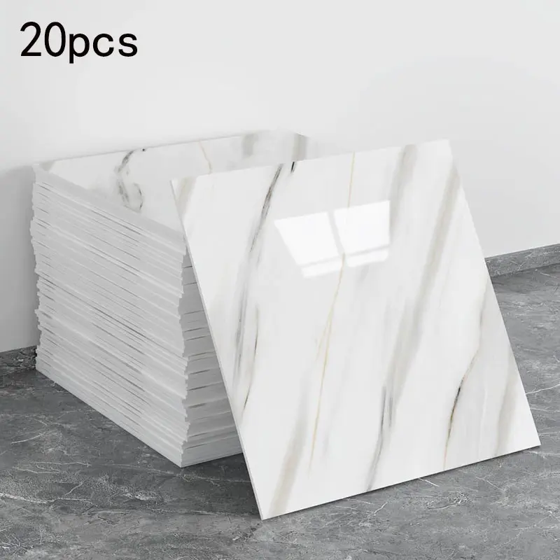 20 pieces of self-adhesive marble wall tiles. Bathroom waterproof marble wall panels tiles. Self-adhesive and modular tiles. Suitable for bedrooms, kitchens, camping houses, and laundry rooms.
