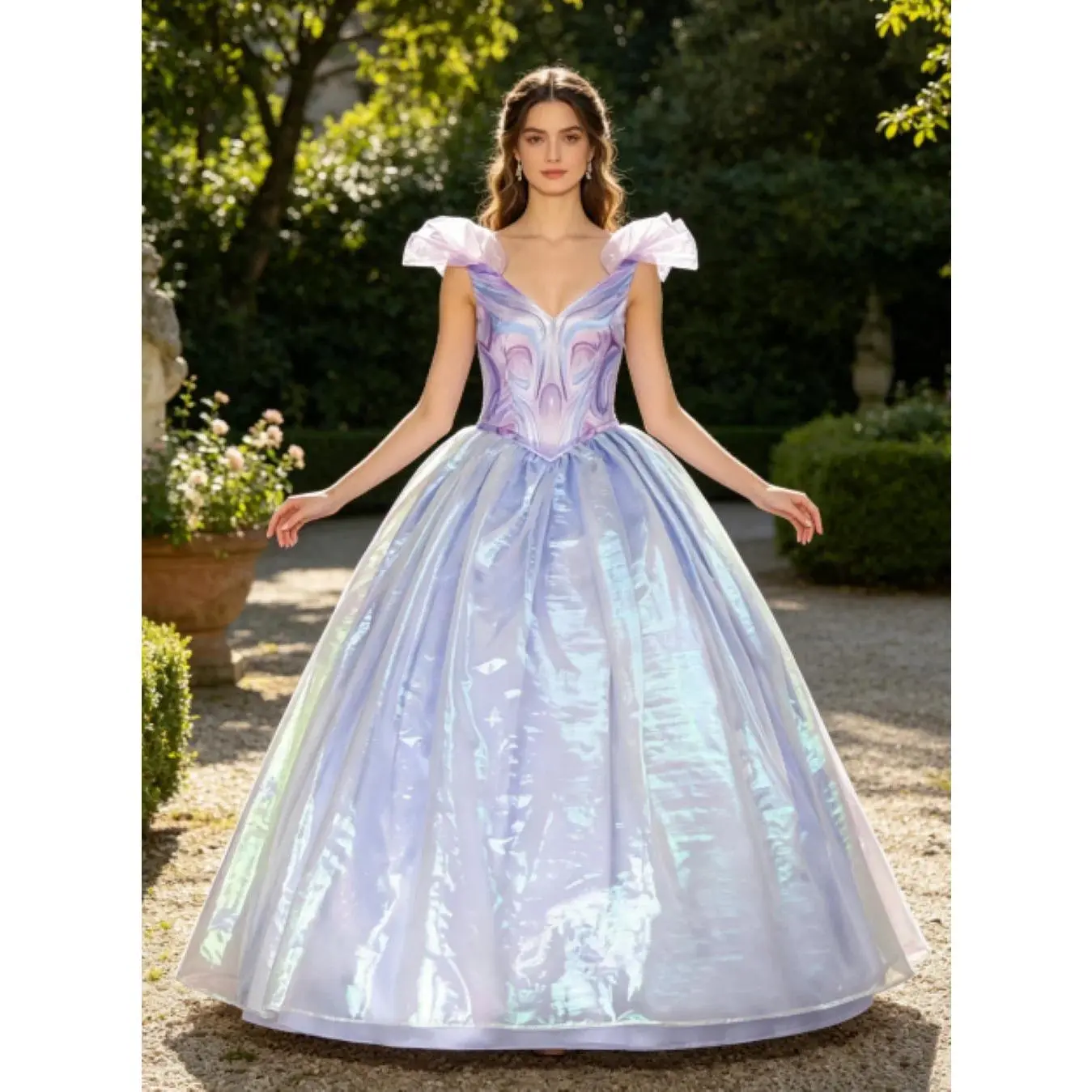 Women's New Wicked Glinda Cosplay Gown - Women's Clothes, Princess Skirt Party Costume Dress with Accessories for Festive Masquerade Events