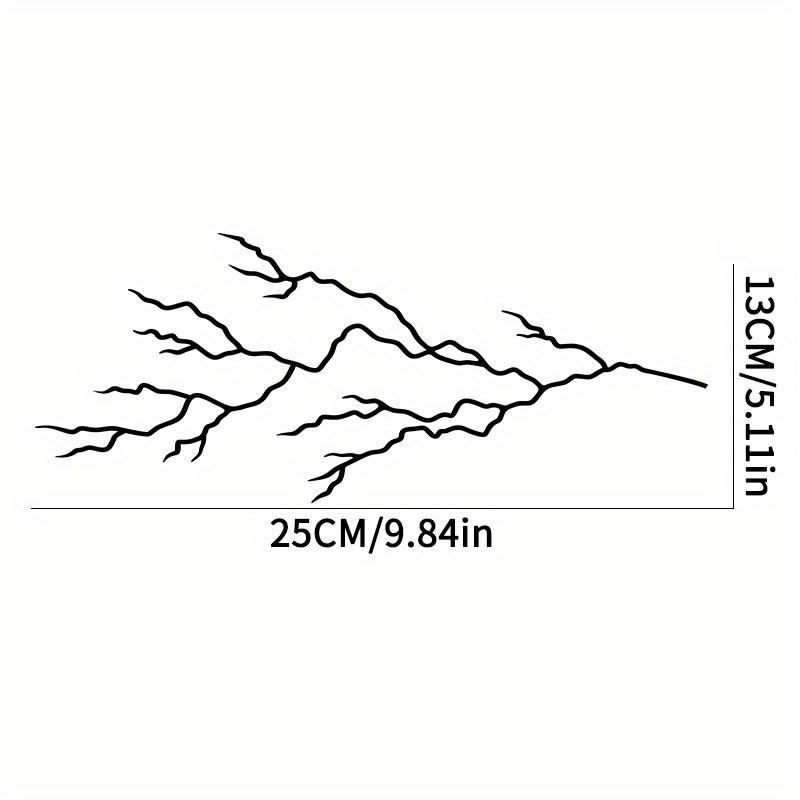 Creative Lightning Pattern Car Sticker, Waterproof Sunscreen Easy To Stick Decal, Durable Sticker for Motorcycle Body Side Panels Fuel Tank, Windshield Sticker