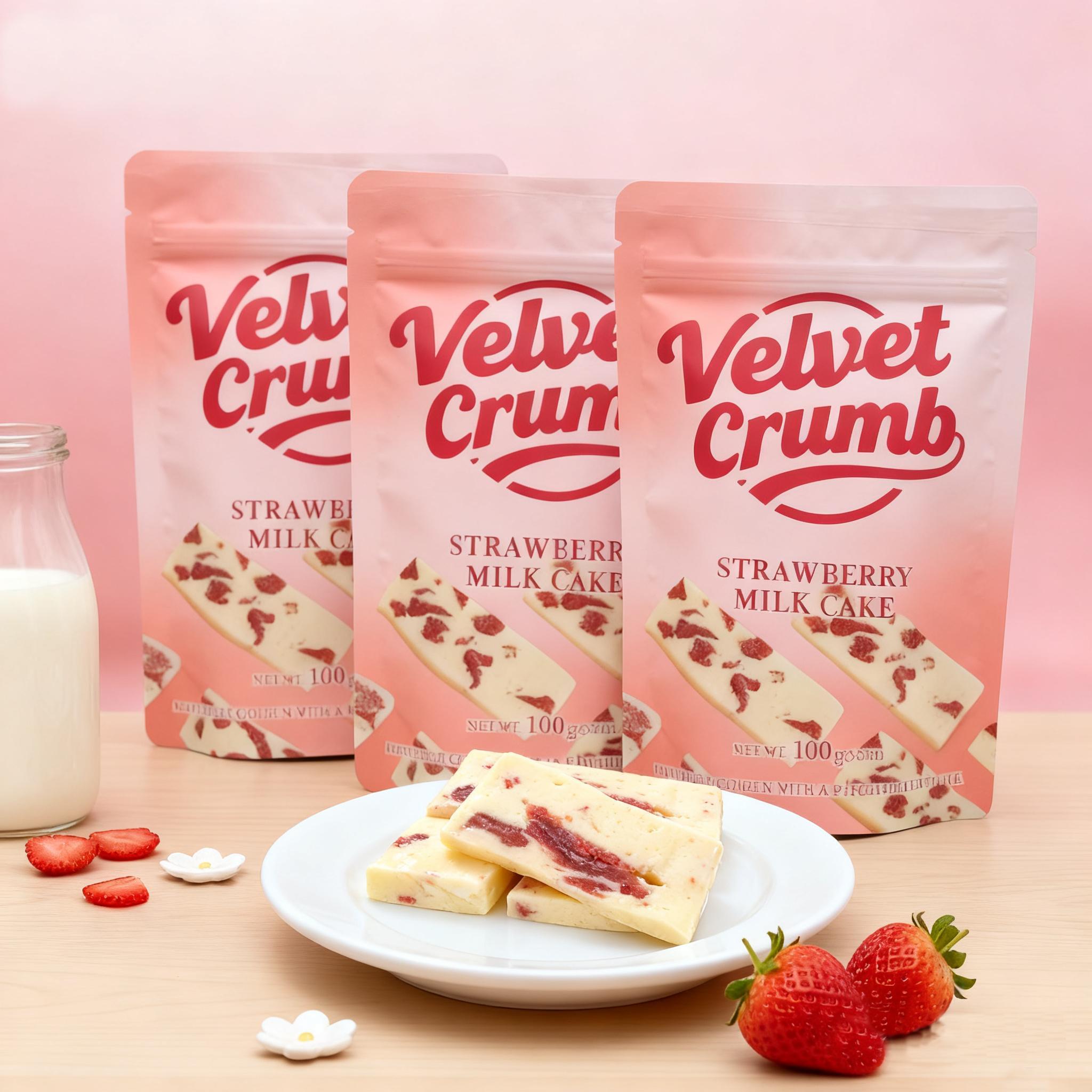 Strawberry Nougat Candy, Soft Milk Nougat with Real Strawberry Flavor, Chewy Gourmet Candy Snack, Individually Wrapped Sweets, Perfect Gift & Snack (3.53oz, 3 Pack)