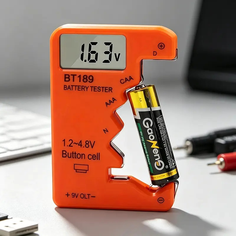 1 x LCD display battery tester, battery capacity tester, portable digital display battery voltage measurement tool