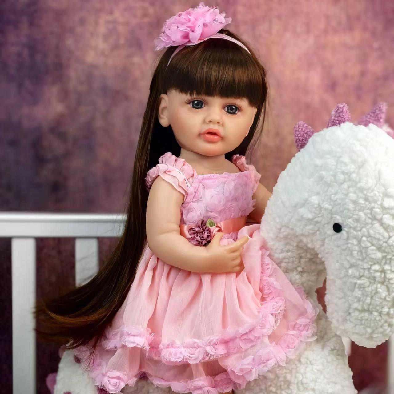 22 Inch Realistic Doll Reborn Doll, Realistic Newborn Baby Doll with Accessories, Cute Play House Pretend Play Toy, Gorgeous Doll, Girls Birthday Gift, Holiday Gift