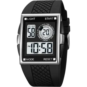 Men's Luminous Square Digital  Watch  Countdown Multi-Function Watch