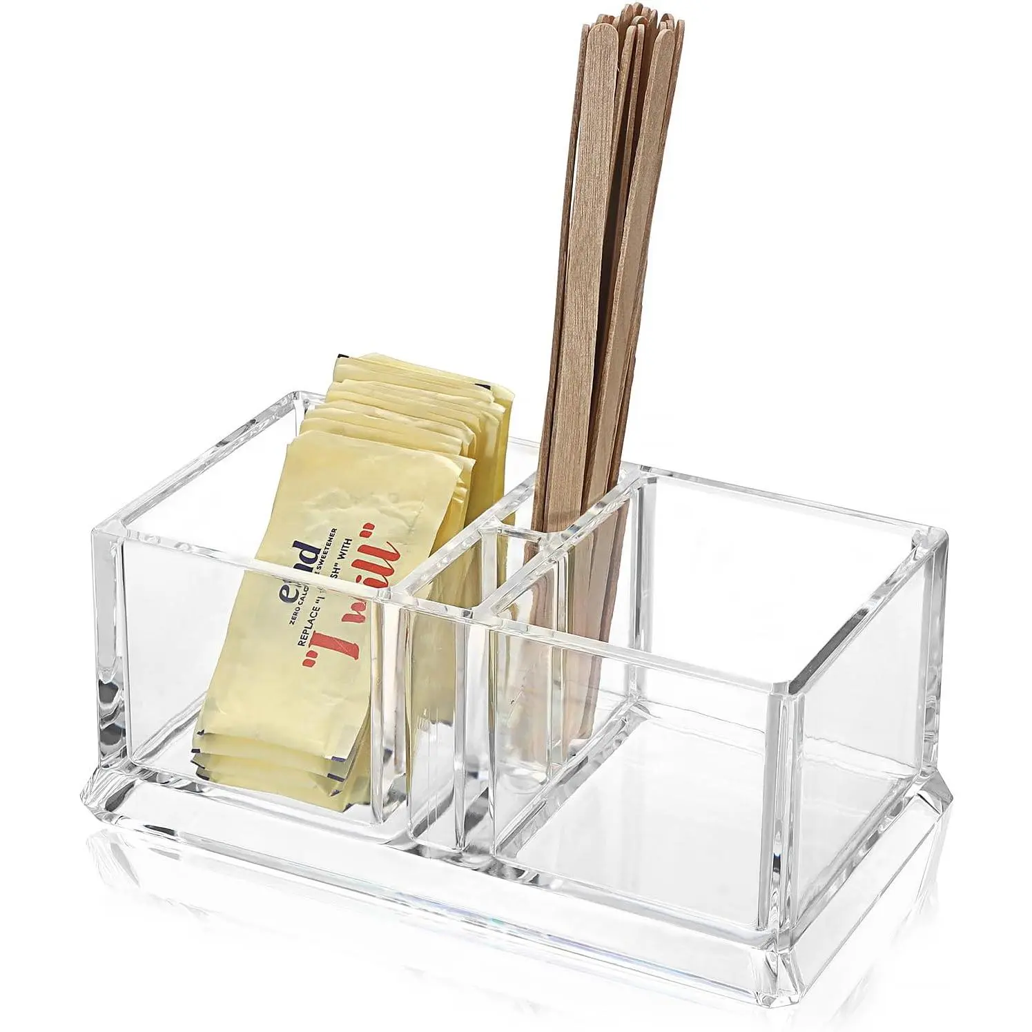 Sugar Packet Holder,  Sugar Bowl for Restaurant |  Bag Organizer, Coffee Stirrers Straws Small Condiments Packet Holder, Sugar  Dispenser for Countertop Coffee Bar