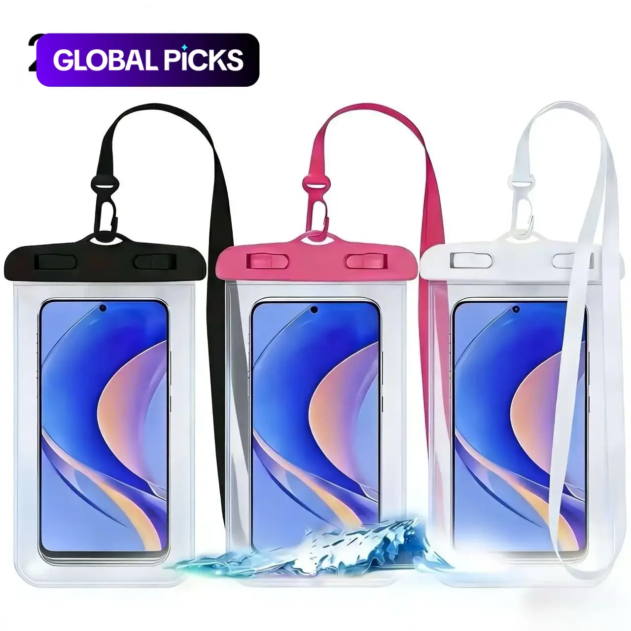 2-Pack Random Color Waterproof Beach Dry Bags, Swim Underwater Protection, Sports Travel Pack, Durable PVC Material #GLOBAL PICKS