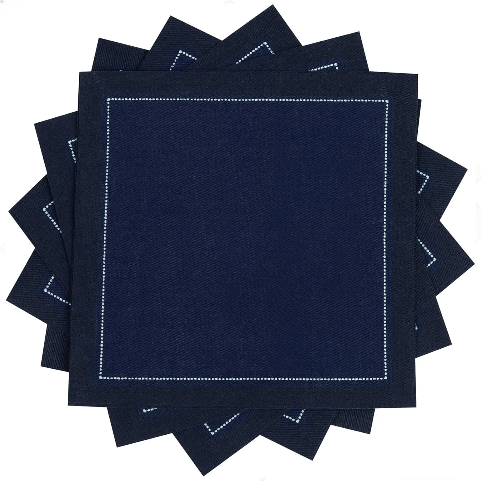 Soft & Absorbent Reusable Cotton Table Napkins - 100 Pack, 4.5 x 4.5 Inch Square Cloth Dinner Napkins for Parties, Weddings, Restaurants, Everyday Use