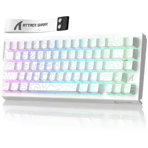 ATTACK SHARK X68 HE Hall Effect Keyboard, 0.1mm Rapid Trigger&8KHz Polling &PBT Keycaps& RGB Magnetic Switch Gaming Keyboard