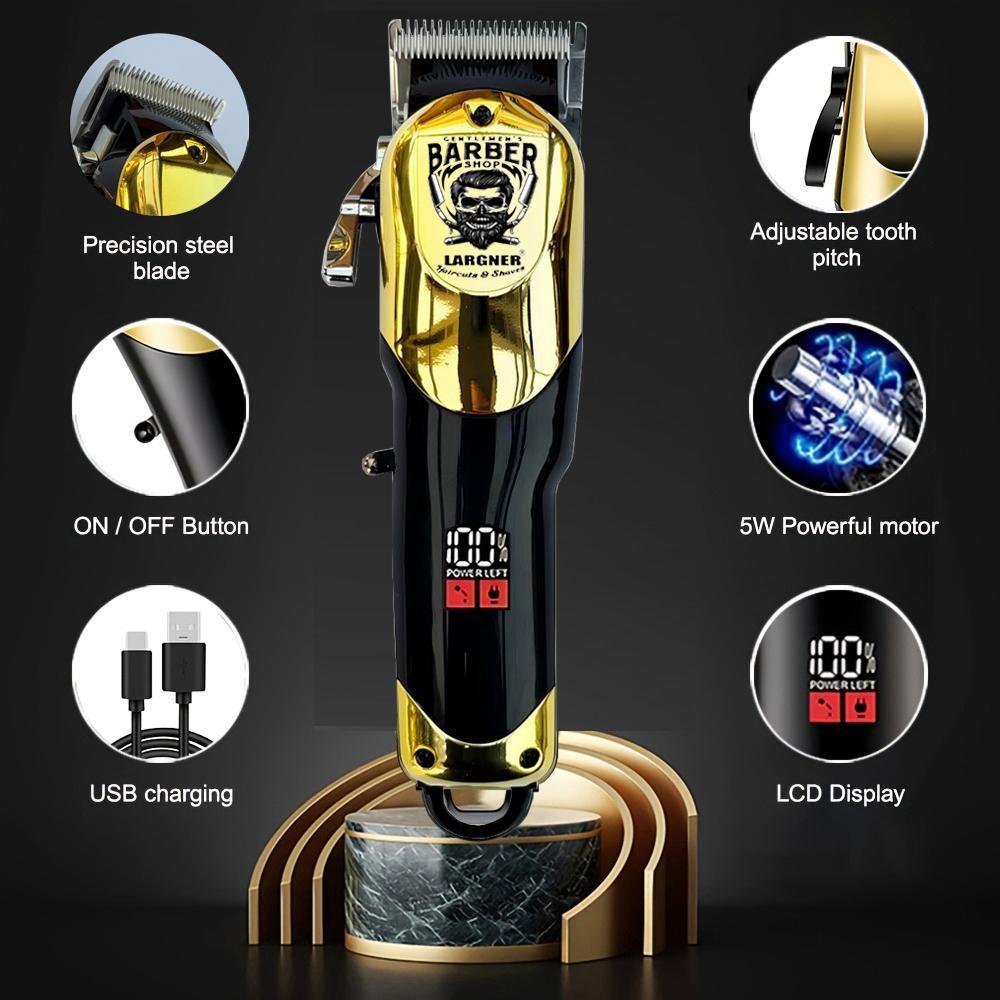 Professional 4 in 1 Kit, 1 Set Rechargeable Hair Clipper with Accessories, Hair Grooming Kit for Home & Salon Use, Barber Clippers Set