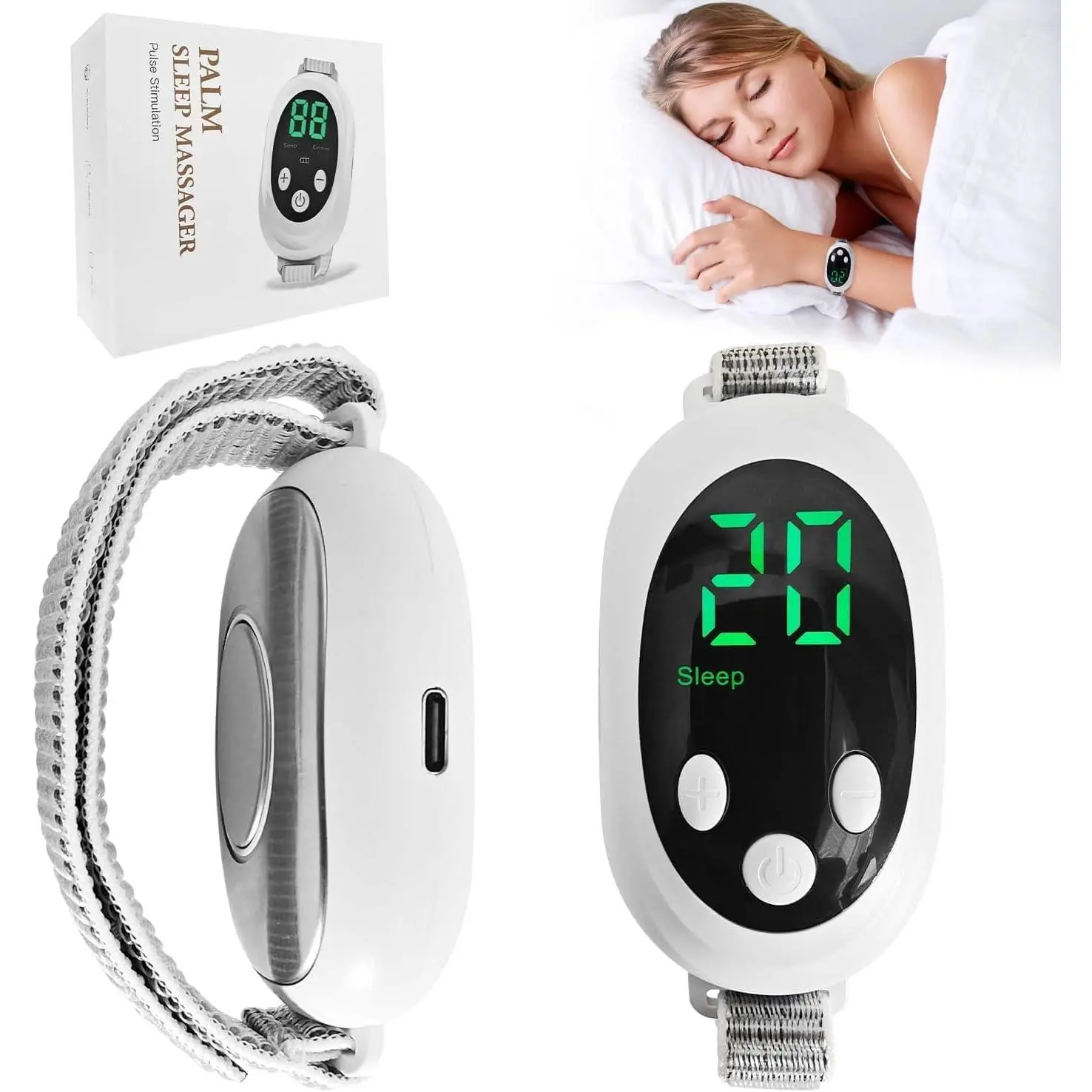 Handheld Sleep Aid Device USB Rechargeable Pulse Therapy Massager for Insomnia Anxiety Relief Portable Relaxation Tool for Bedtime