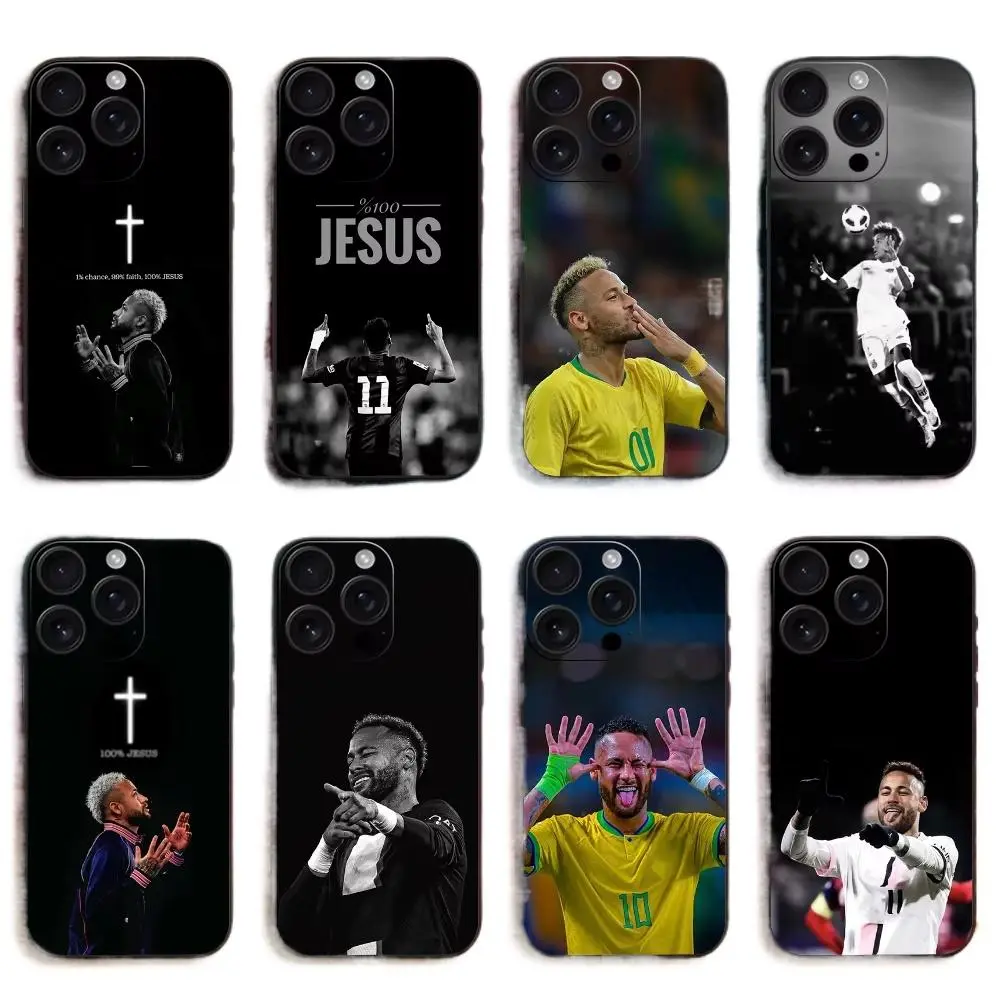 Neymar Jr Celebrations & Faith Cross Themed Anti-Scratch Smartphone Casing for iPhone 17,16,15,14,13,12,11 Pro Max Plus Air & Samsung S23,S24,S25,S26 - Handheld Cellphone Devices Accessory, Ideal for Gifting, Protection