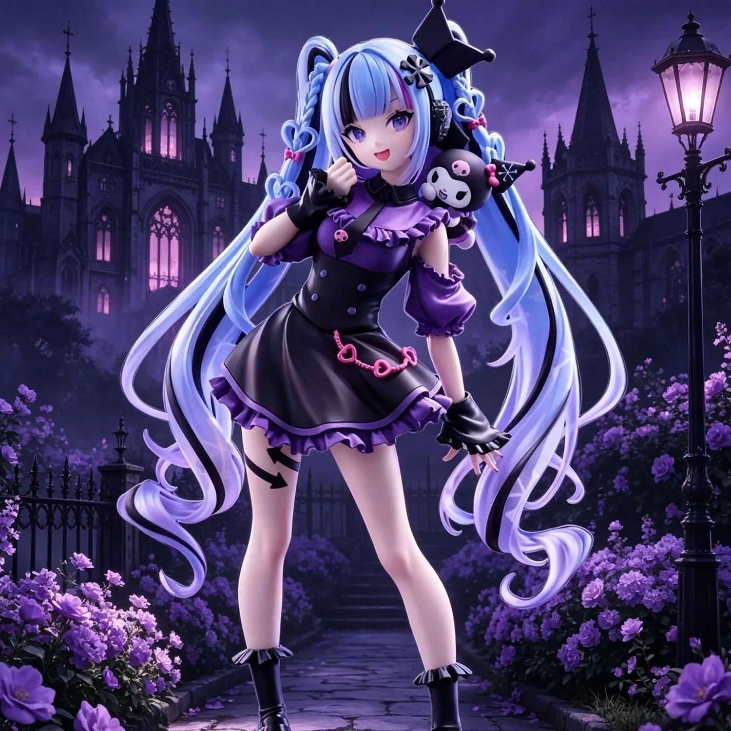 Hatsune Miku Figure Kuroko, Anime Girl Collectible Model, Desktop Decoration, Figurine Statue Bobblehead Gift, Secondary Dimension Beauty