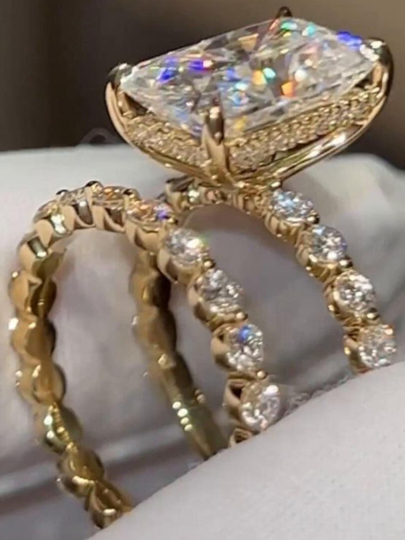 Elegant Women's Fashion Rings Set, Classic Style with Zirconia Decoration, Perfect for Valentine's Day, Weddings, Birthdays & More